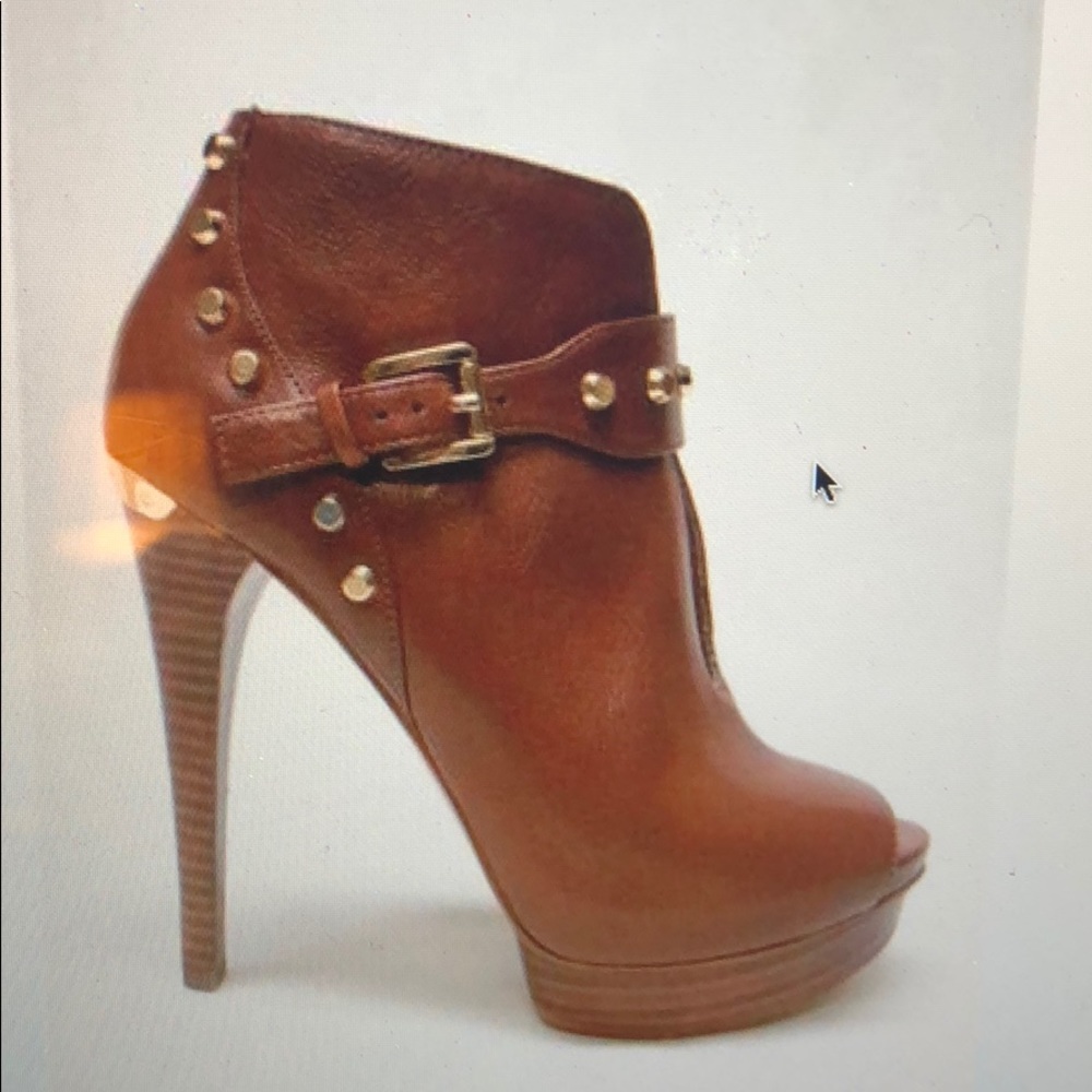 Michael Kors Ailee Studded open toe bootie pumps